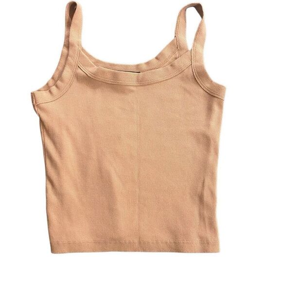 Forever21 XS Y2K tan sleeveless tank ribbed - Picture 1 of 3